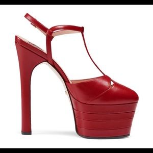 LOOKING FOR: GUCCI Angel Leather Platform Sandals.